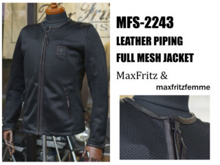 マックスフリッツ　MFS-2243　レザーパイピングフルメッシュジャケット